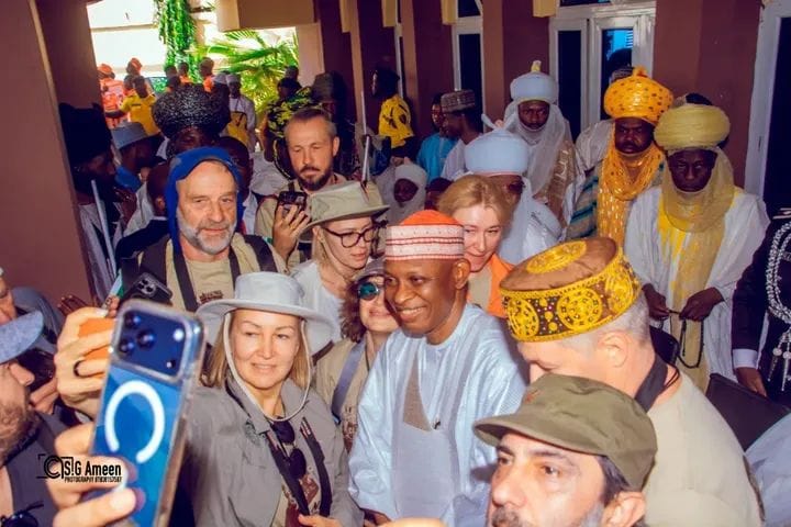 Abba K.Yusuf and other expatriates during sallah Abba K.Yusuf and other expatriates during sallah
