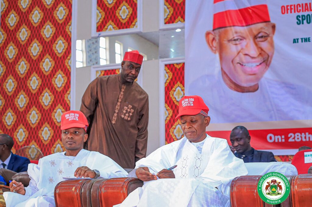 Governor Yusuf Distributes Sport Kits to 600 Football Clubs Abba Kabir Yusuf and Commissioner of Youth