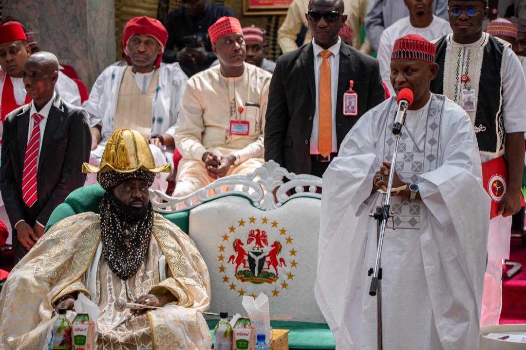 Abba Kabir Yusuf delivery his speech at Hawan Nas