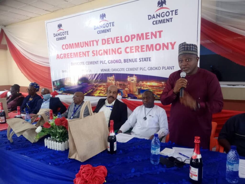 Benue Agog, As Dangote Cement Seals Multimillion Naira Dev’t Accord Community Development