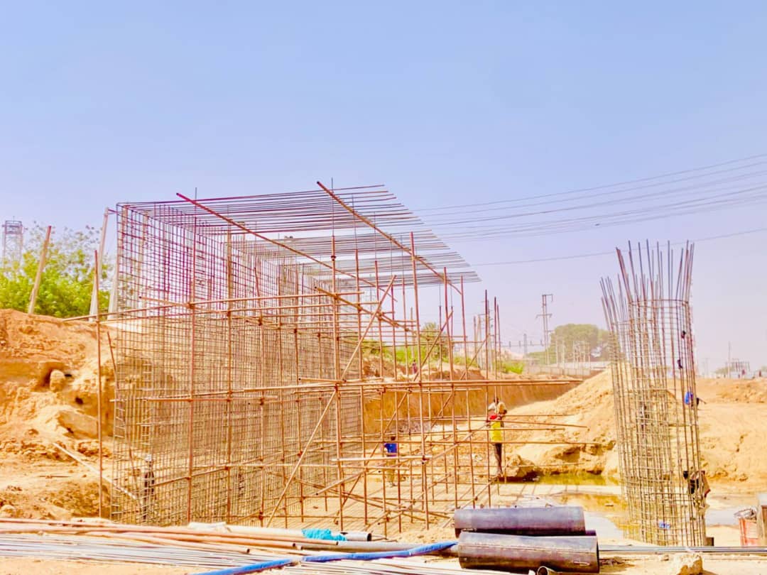 Construction site of bridge Construction site of bridge