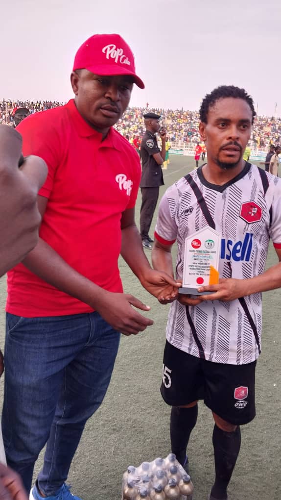 NPFL MD 23: Abia Warriors’ Daniel Ijeh voted SWAN Kano Pop Cola Man of the Match Daniel of Abia Warriors