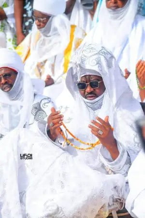 Court Sets Aside Law Used In Depose Emir Bayero, 4 Others Emir Aminu Ado Bayero at Prayer ground