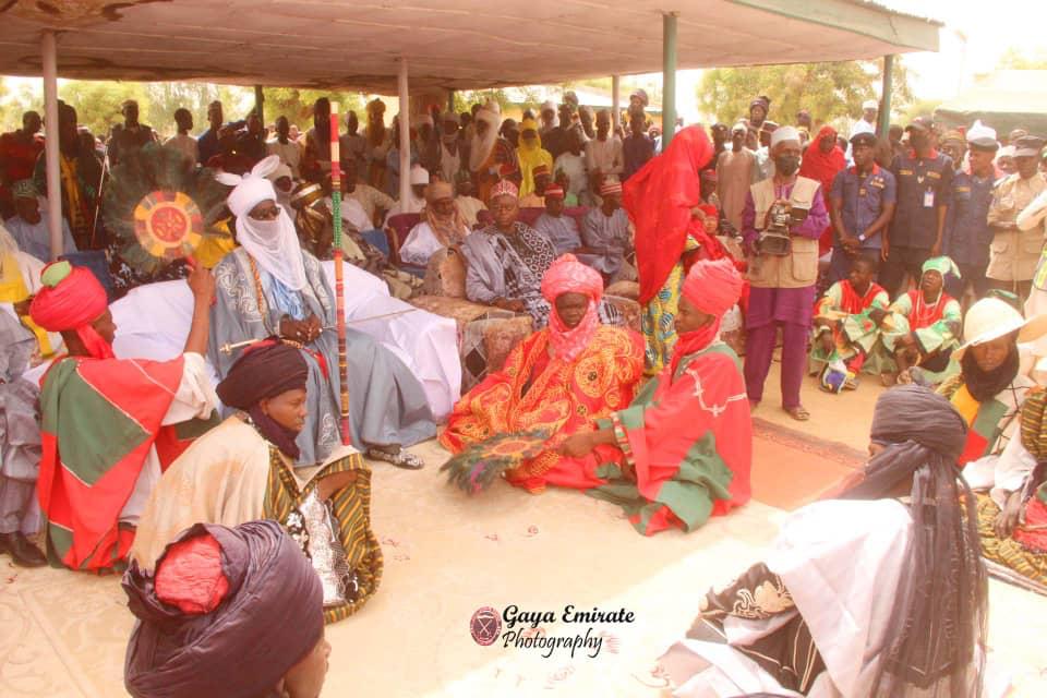 Emir of Gaya seated at Hawan Bagauda Emir of Gaya seated at Hawan Bagauda