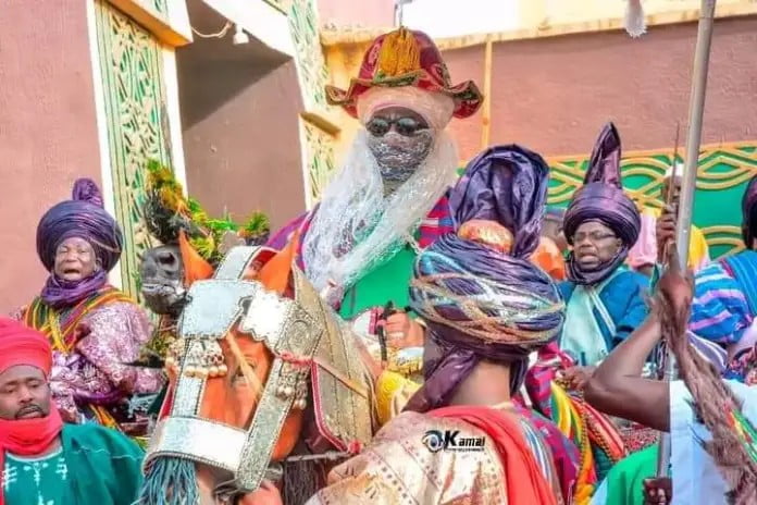 Emir of Kano riding horse at Hawan Daushe 9 Emir of Kano riding horse at Hawan Daushe 9
