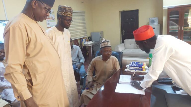 RAAMP Awards Over N1 Billion contract for the construction of Garko Market Agro-Logistics Centre Engr Ado Jibril Signing the contract of ALC