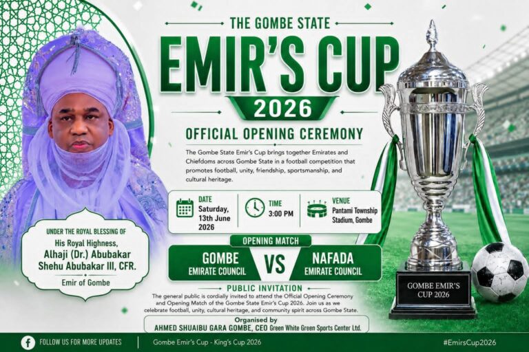Gombe Emir’s Cup 2026 to Kick Off June 13 Gombe Emir's Cup