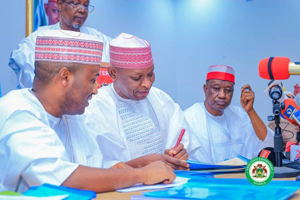 Gov. Yusuf Signs over N719 billion Appropriation Bill into Law for 2025 Fiscal Year Gov Yusuf Sign Budget