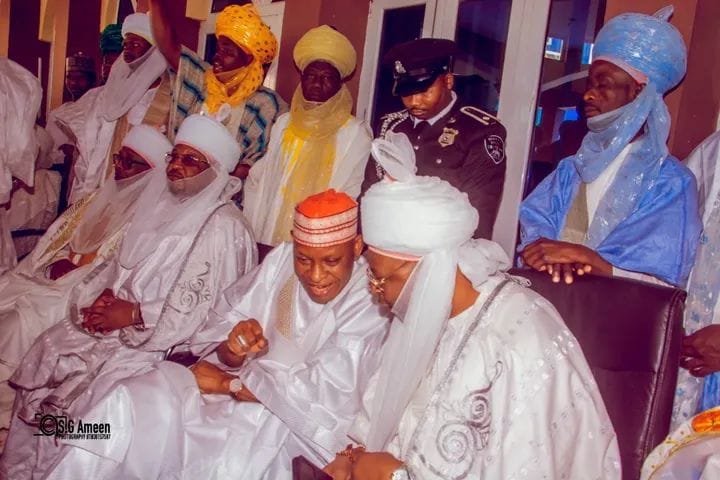 Governor Abba K.Yusuf at gidan Shatima Governor Abba K.Yusuf at gidan Shatima