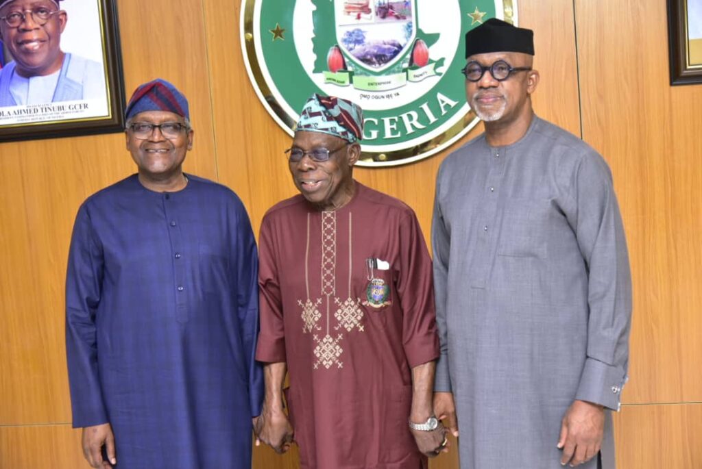 Dangote to build 6 Mta cement plant in Itori, largest Seaport at Olokola, also in Ogun state Governor Abiodun , Obasanjo and Dangote