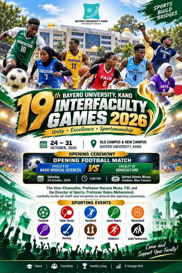 BUK VC to declare 2026 Inter-Faculty Games open Saturday IMG 20261023 WA0019