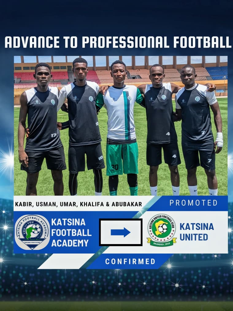 Five Katsina Football Academy Players Sign Professional Contracts with Katsina United FC Katsina United FC
