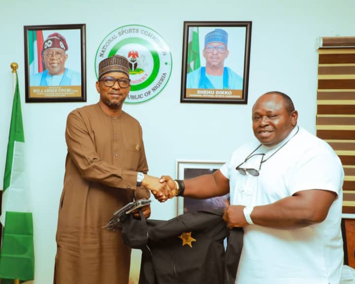 NSC, Bodybuilding Federation Partner to Regulate Gyms. NSC Chairman Shehu Dikko , and Mr. Soye Elekima.