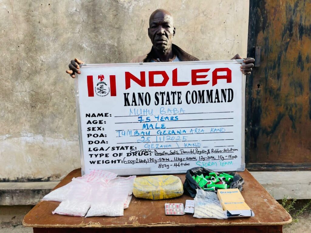 NDLEA arrest man, 75, with illicit substances in Kano Nuhu Baba
