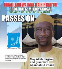 Tribute to Professor Hafizu Miko Yakasai Prof.Hafiz Miko Yakasai