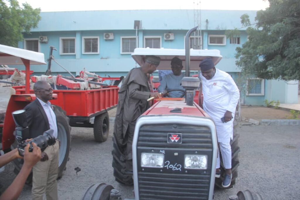 Agriculture: Minister of Water Resources inaugurates farm implements Prof.Joseph Utsev Min of water and sanitation