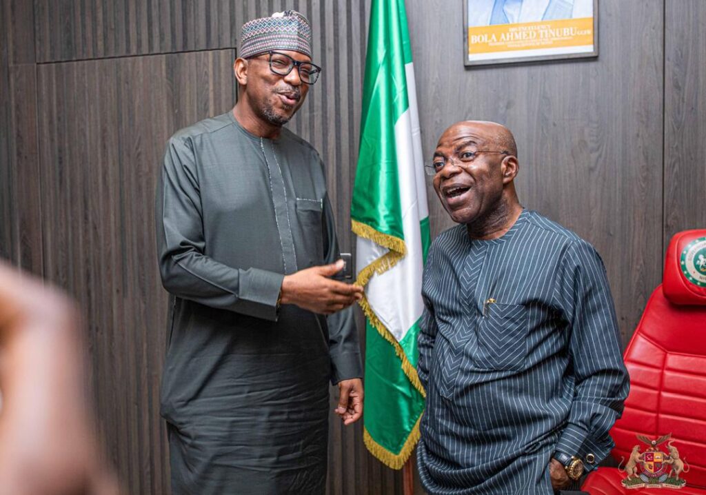 NSC, ABIA STATE GOVERNMENT COLLABORATE TO HARNESS SPORTS ECONOMY Shehu Dikko and Abia Governor Dr. Alex Oti